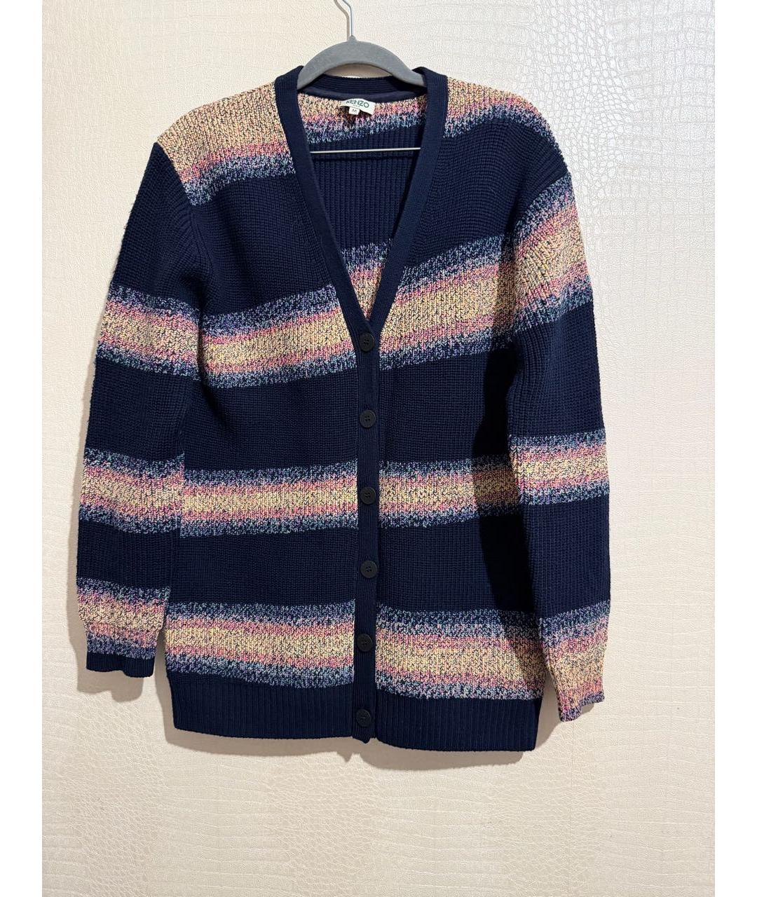 KENZO Темно-синий шерстяной кардиган, фото 6