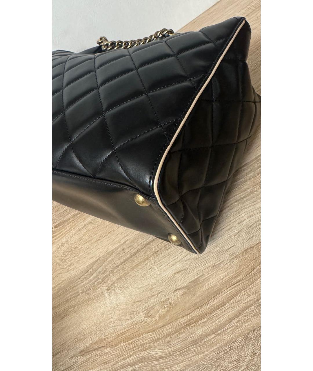 CHANEL Черная кожаная сумка тоут, фото 4