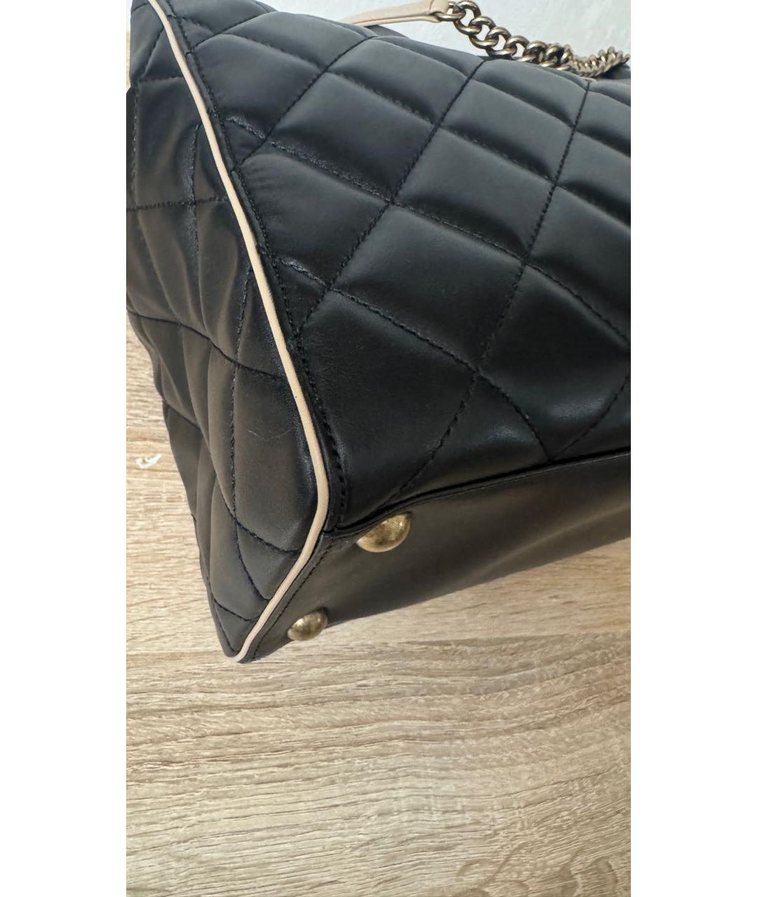 CHANEL Черная кожаная сумка тоут, фото 3