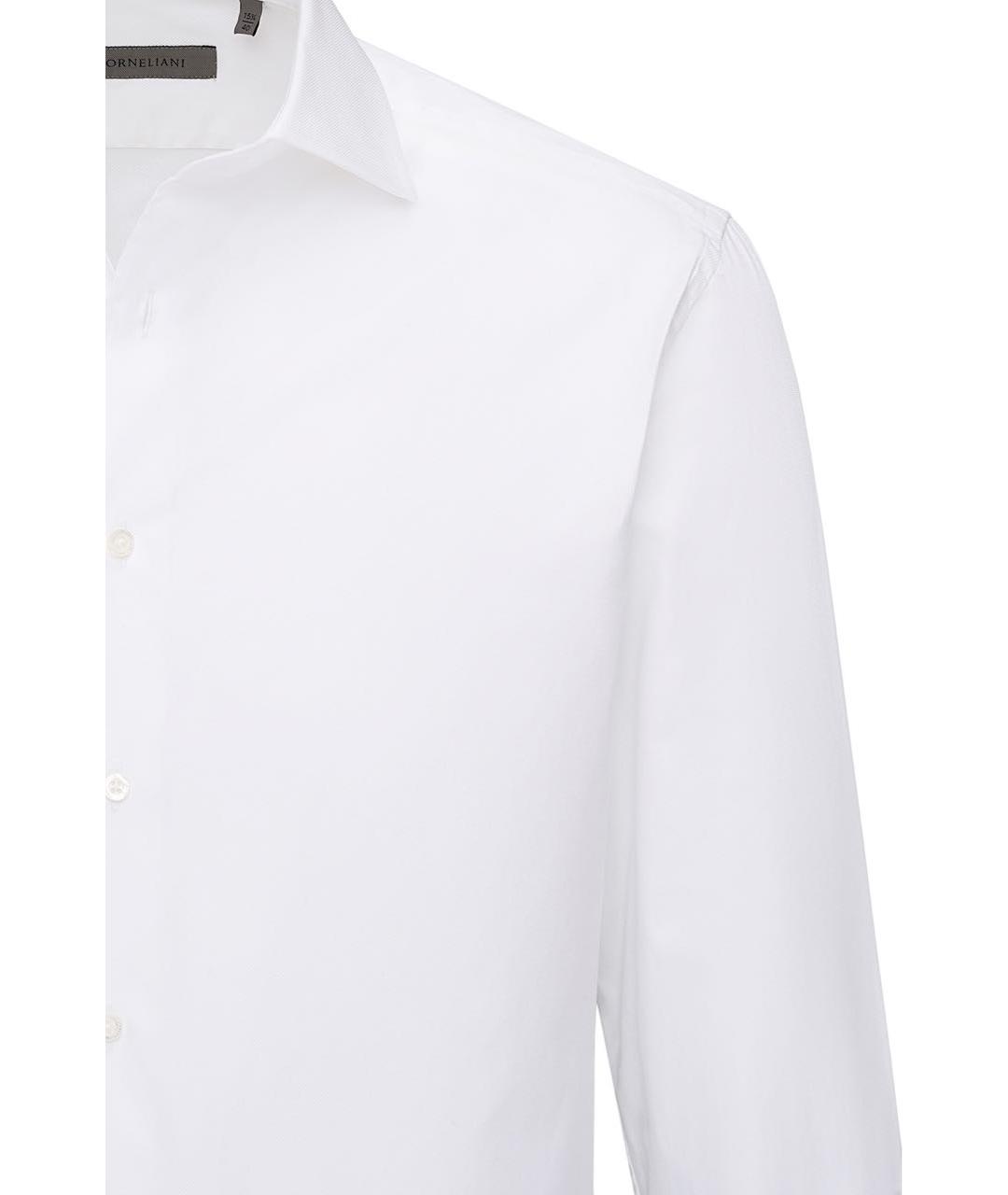 CORNELIANI Белая хлопковая классическая рубашка, фото 4