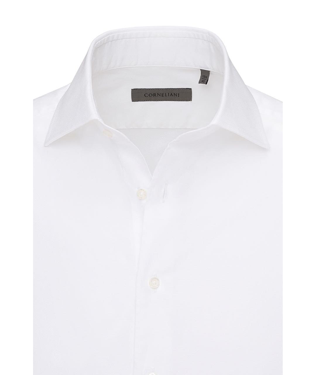 CORNELIANI Белая хлопковая классическая рубашка, фото 3