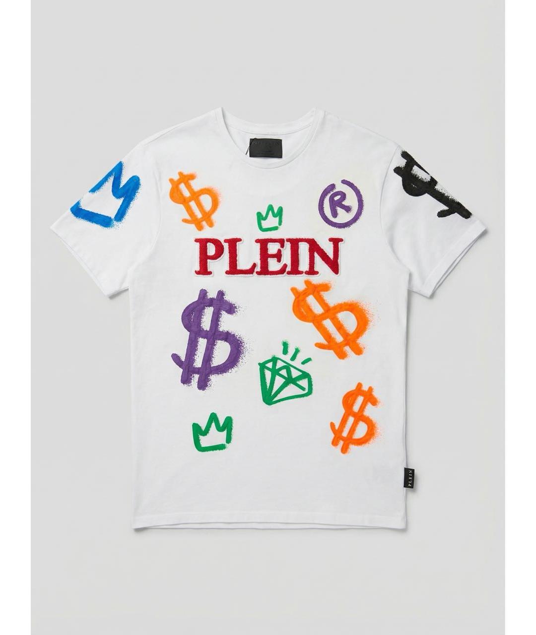 PHILIPP PLEIN Белая хлопковая футболка, фото 9