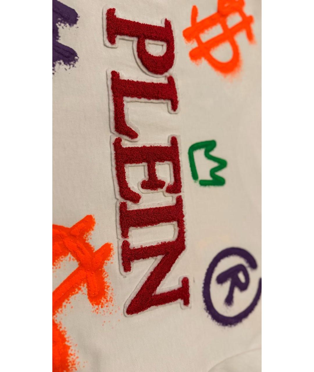 PHILIPP PLEIN Белая хлопковая футболка, фото 4