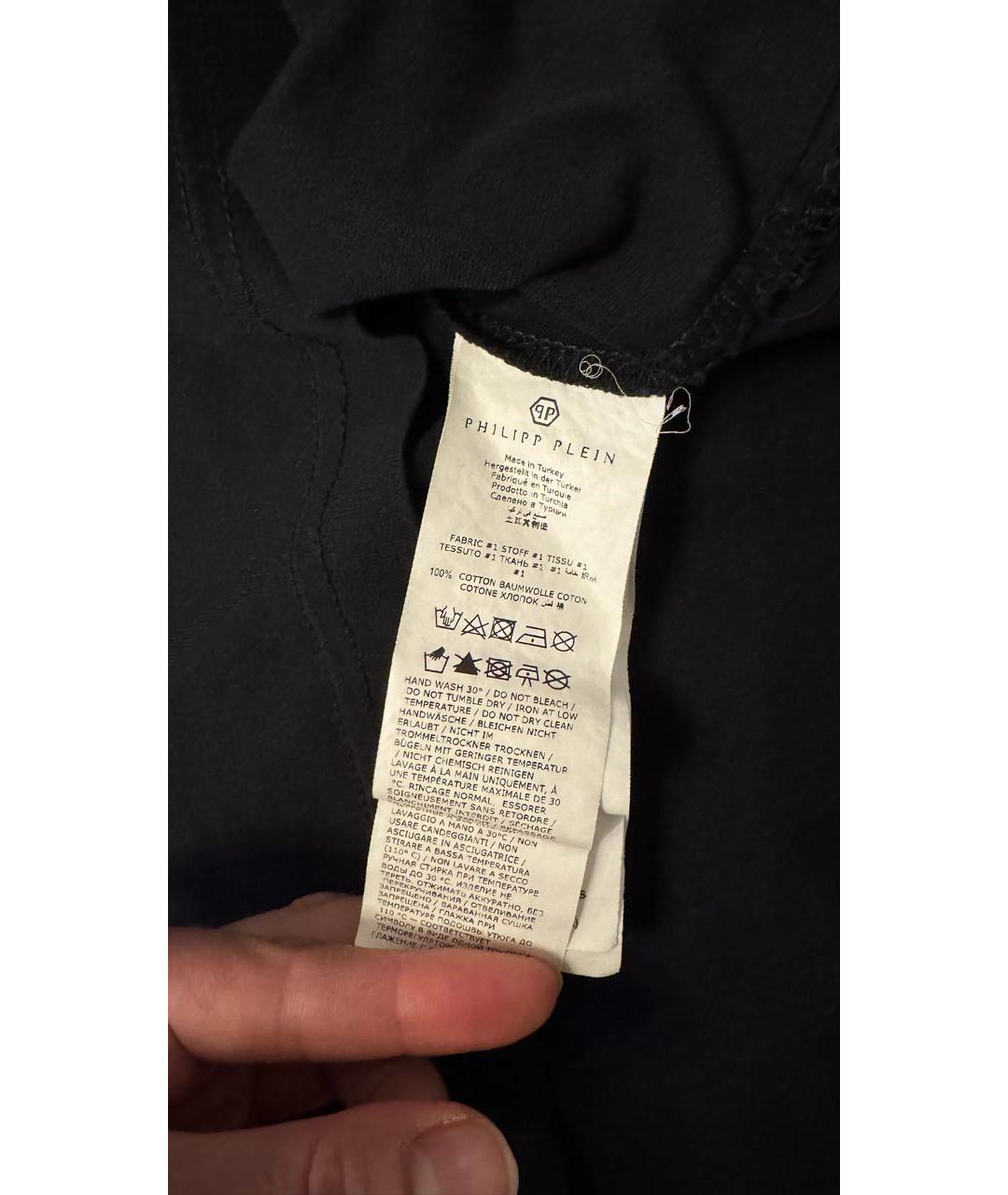 PHILIPP PLEIN Черная хлопковая футболка, фото 5