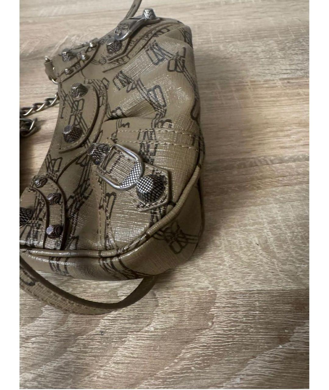 BALENCIAGA Хаки кожаная сумка через плечо, фото 7