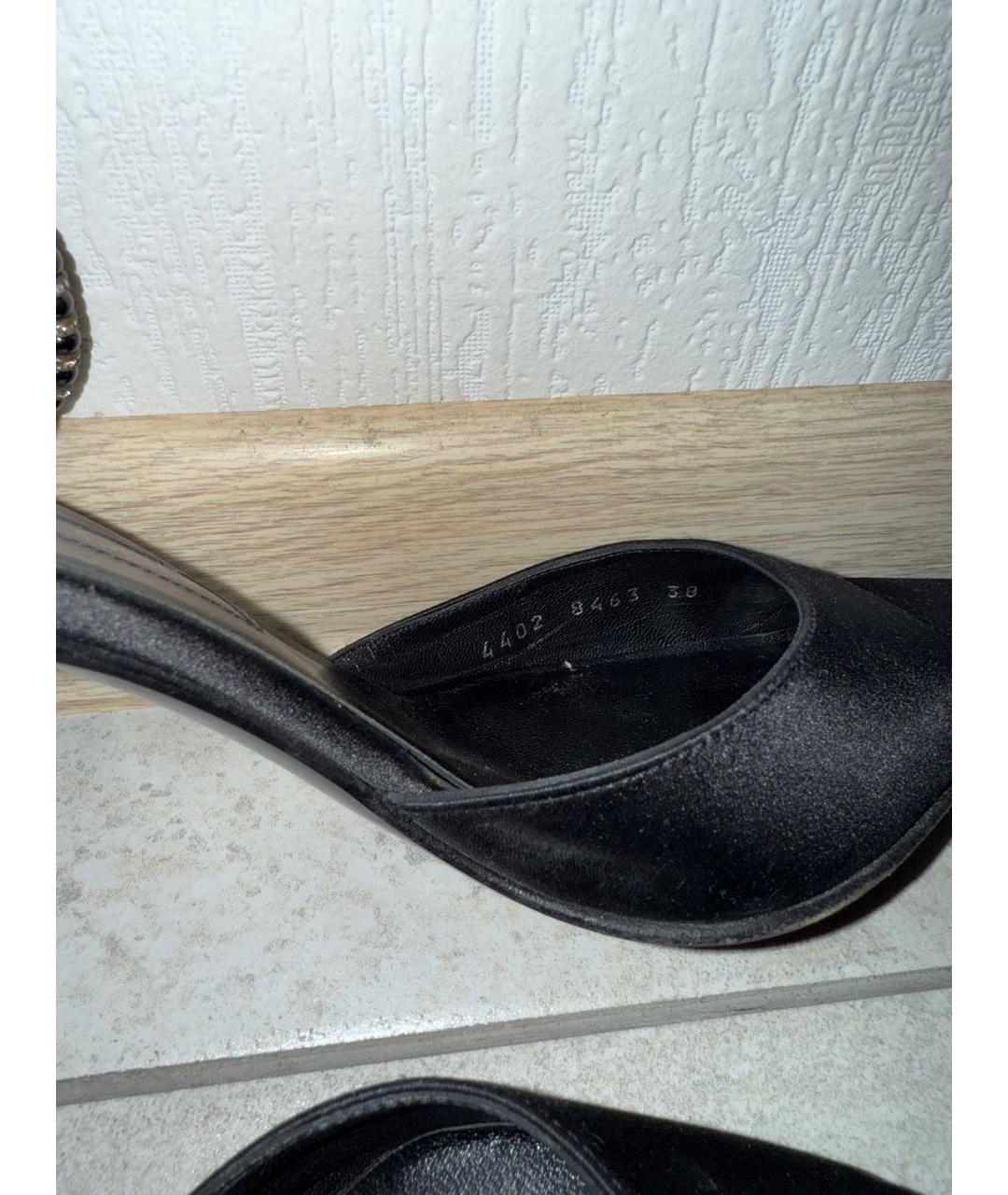 SERGIO ROSSI Черные текстильные туфли, фото 3