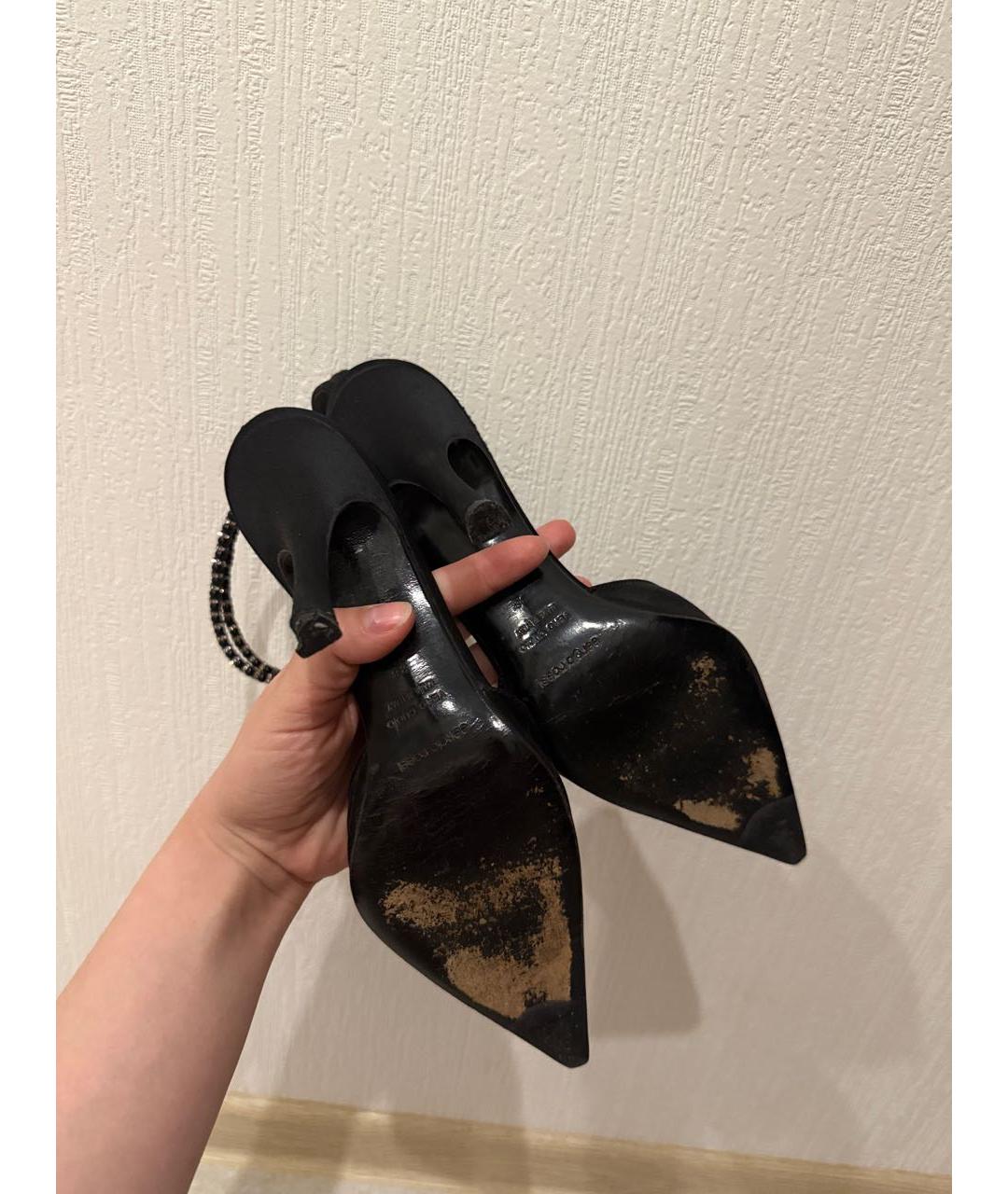 SERGIO ROSSI Черные текстильные туфли, фото 8