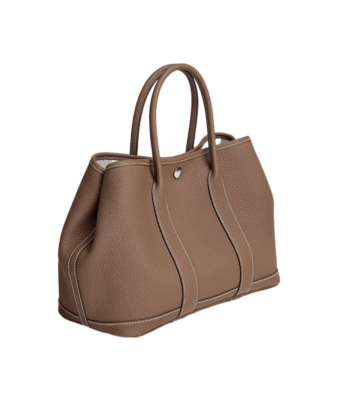 HERMES Коричневая кожаная сумка через плечо, фото 4