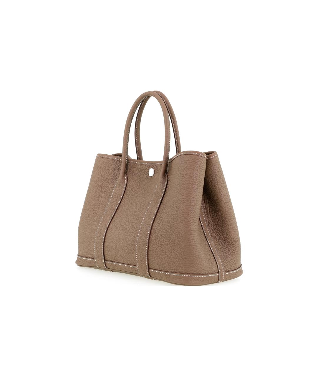 HERMES Коричневая кожаная сумка через плечо, фото 3