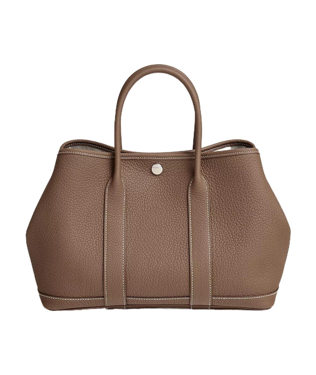 HERMES Коричневая кожаная сумка через плечо, фото 1