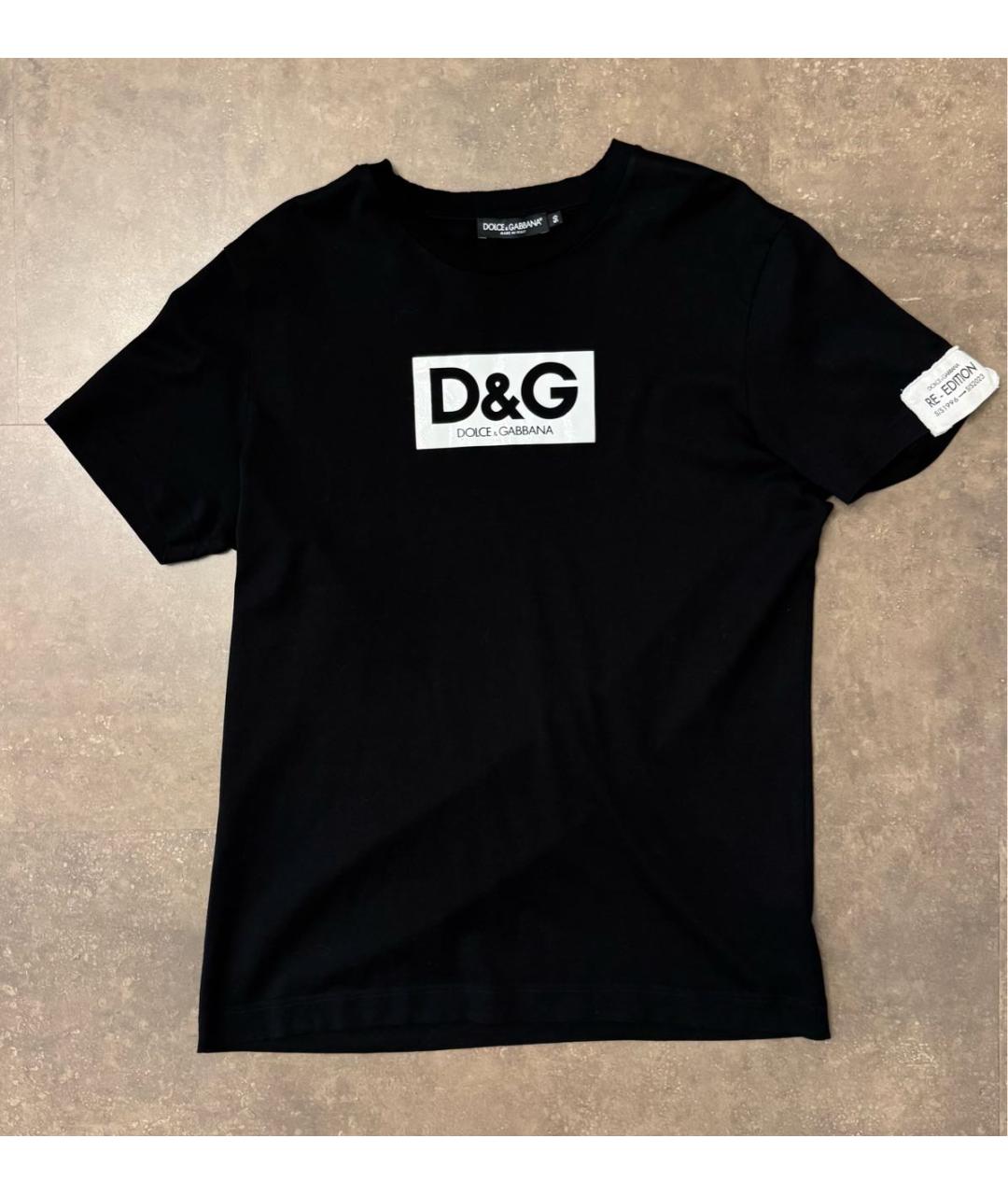 DOLCE&GABBANA Черная хлопковая футболка, фото 9