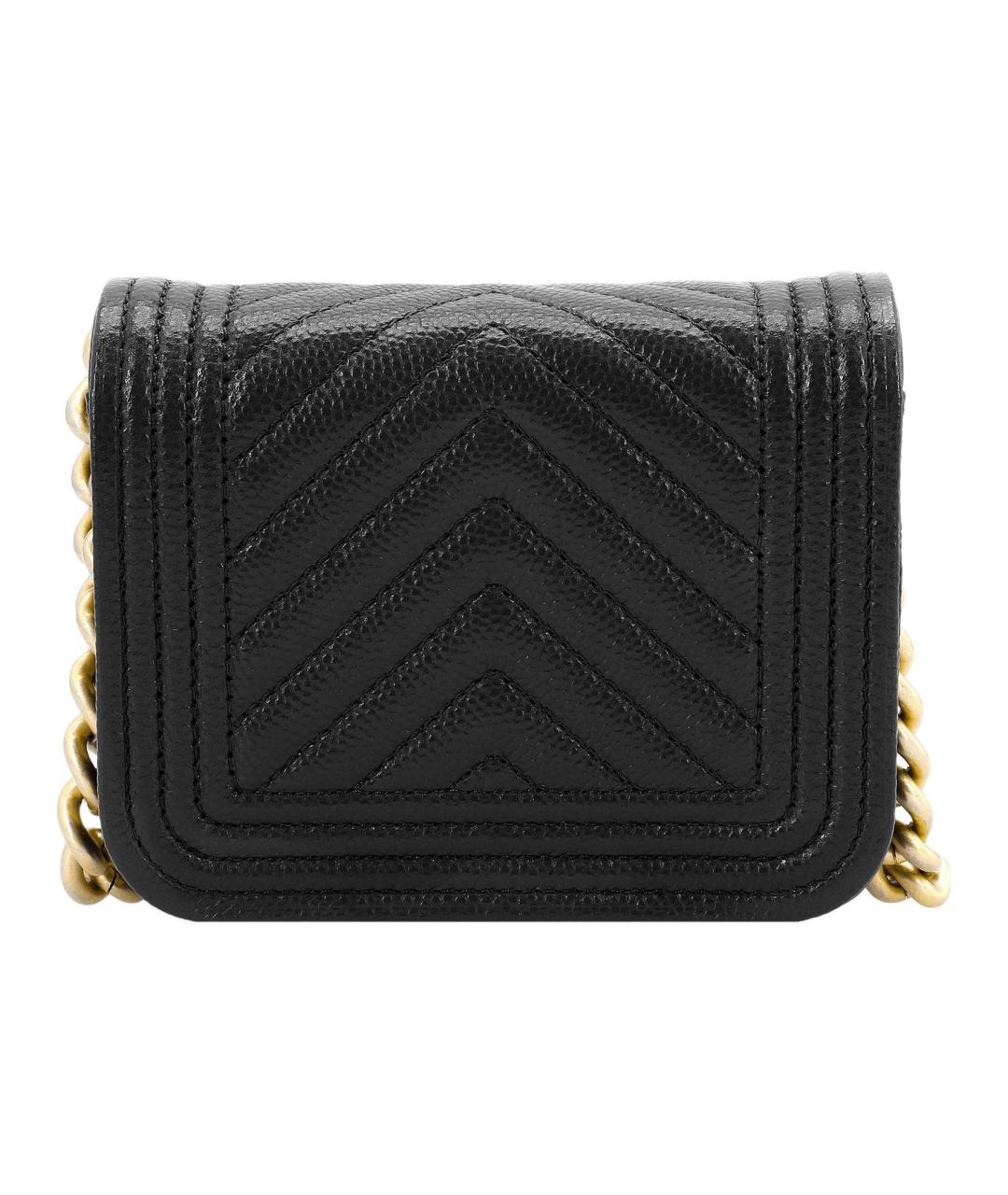 CHANEL Черная кожаная сумка через плечо, фото 4