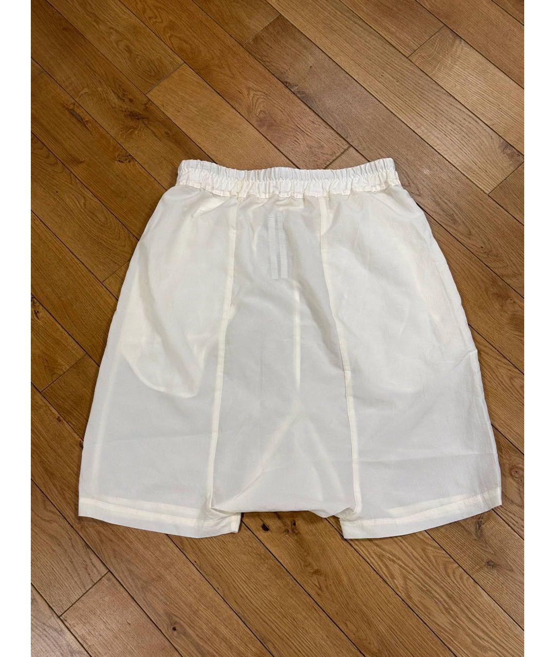 RICK OWENS Белые хлопковые шорты, фото 2