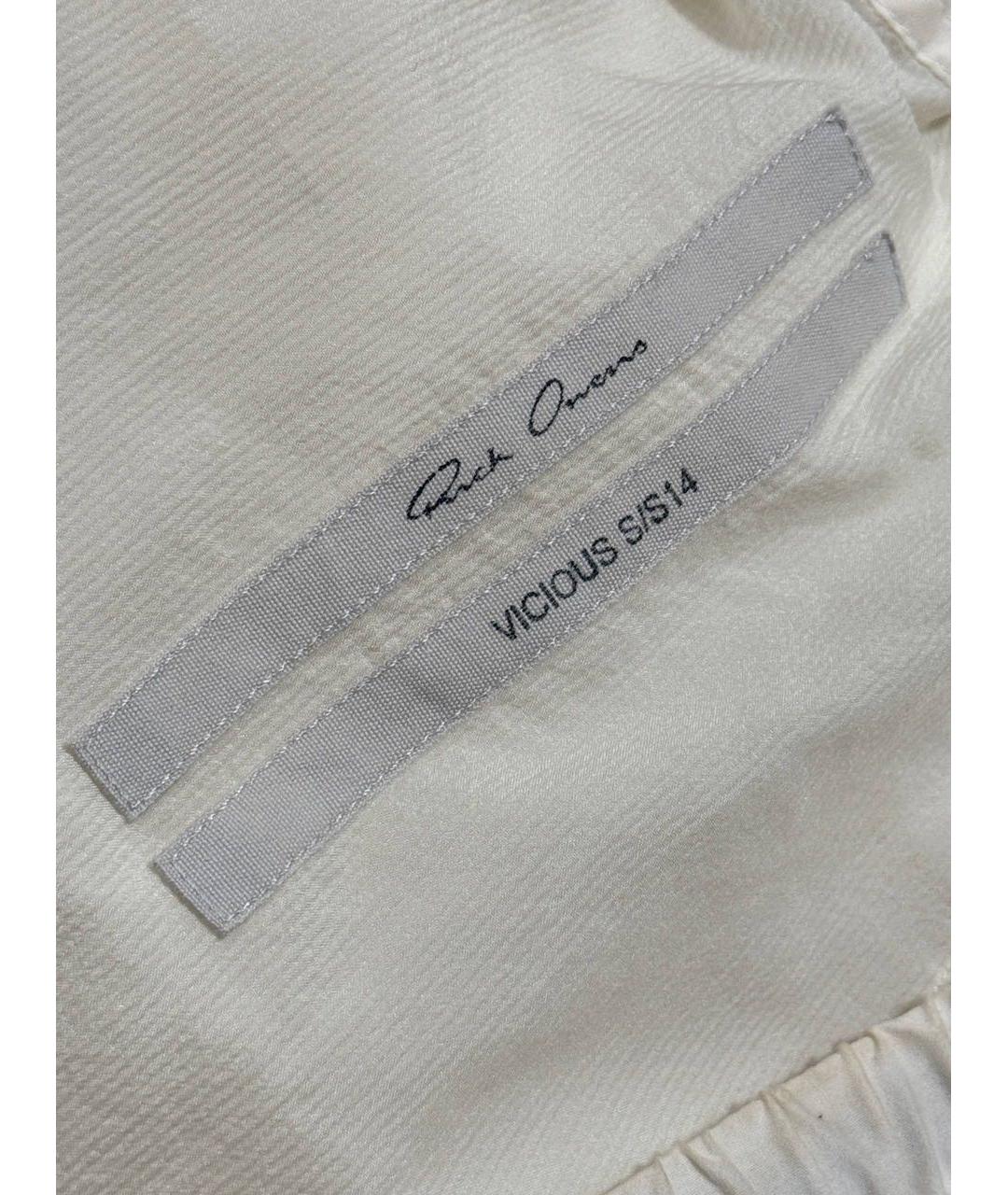 RICK OWENS Белые хлопковые шорты, фото 3