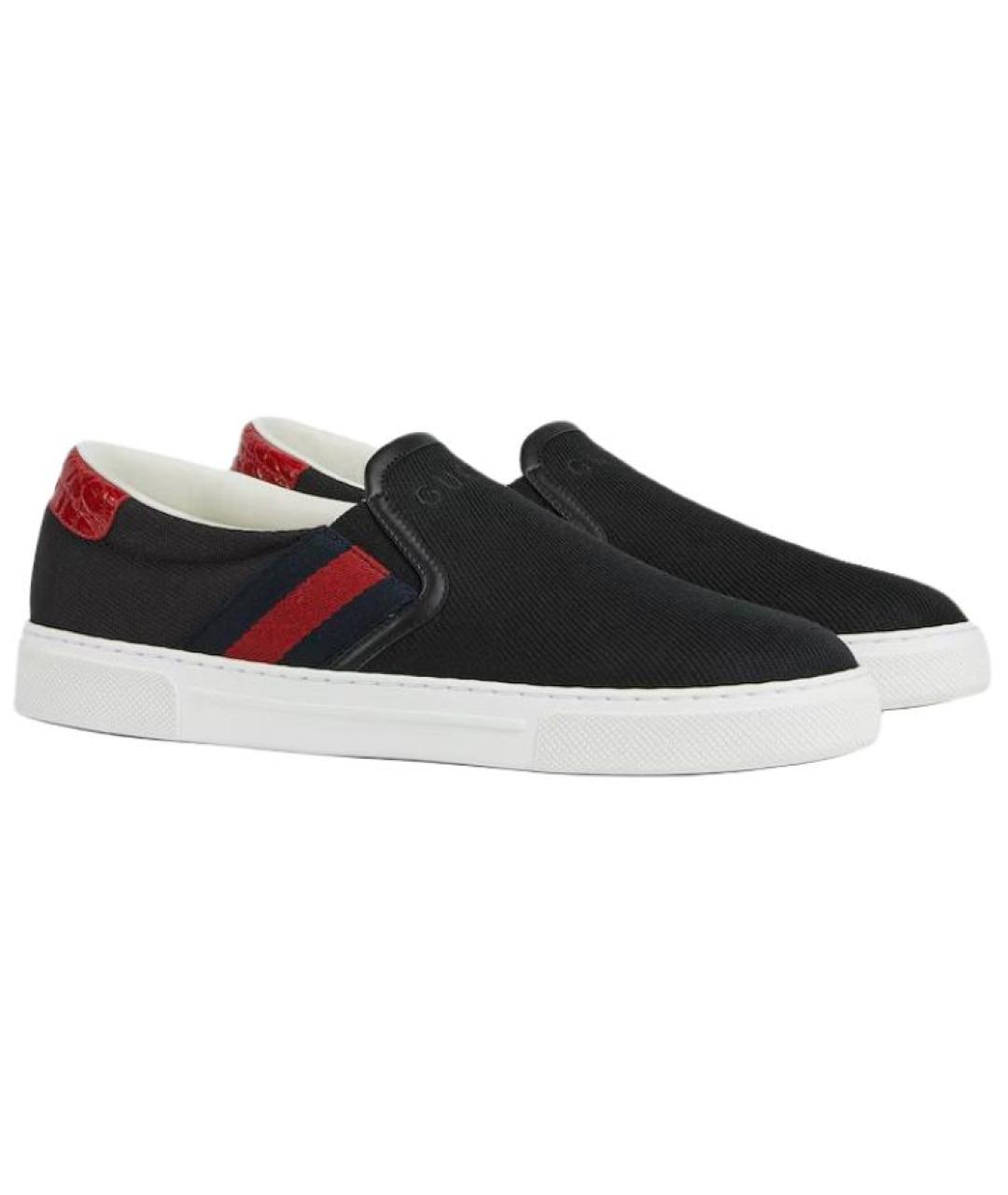 GUCCI Черные слипоны, фото 3