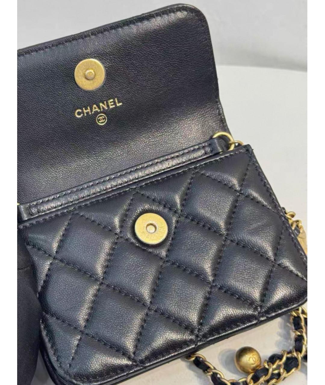 CHANEL Черная кожаная сумка через плечо, фото 2