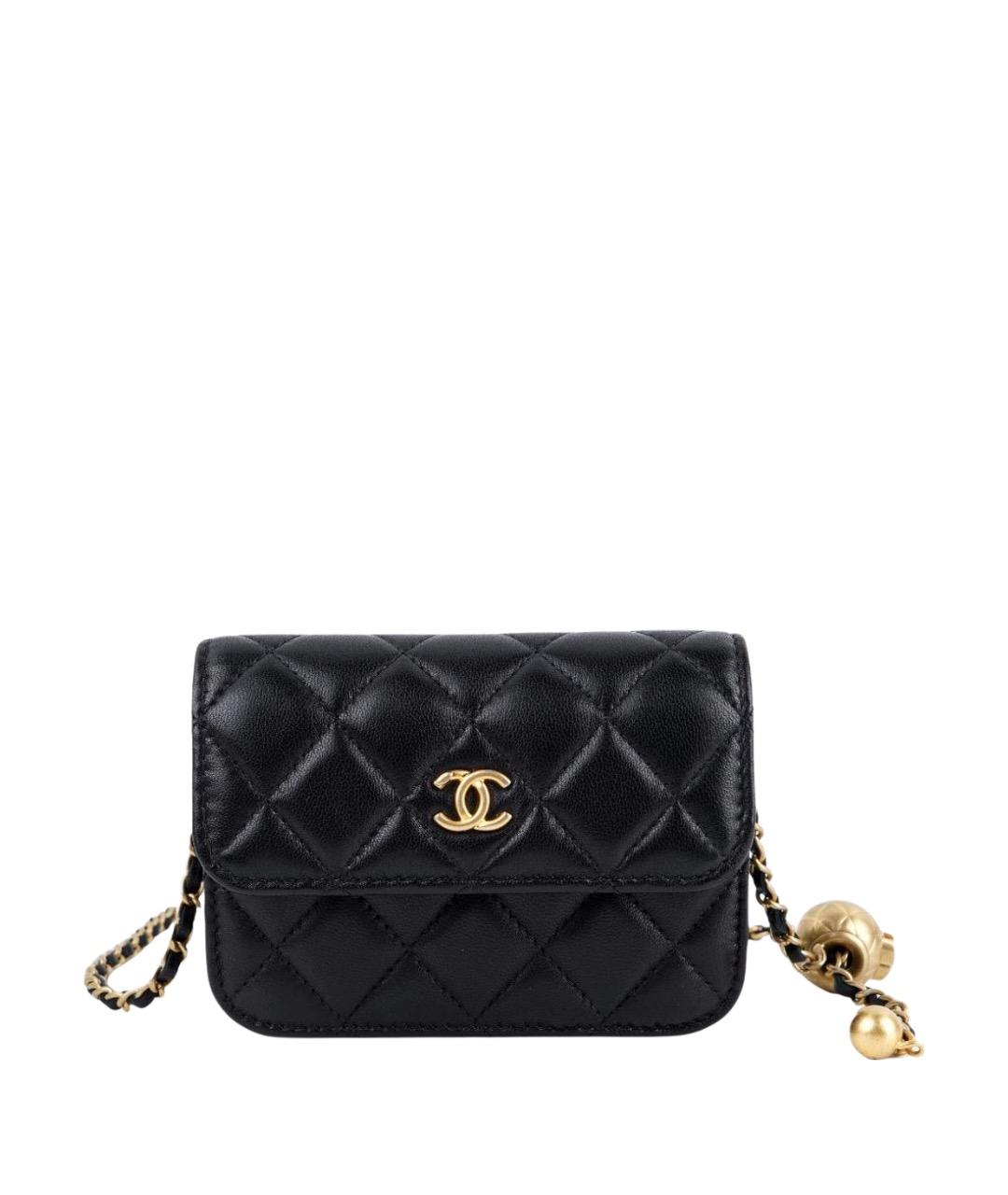 CHANEL Черная кожаная сумка через плечо, фото 1