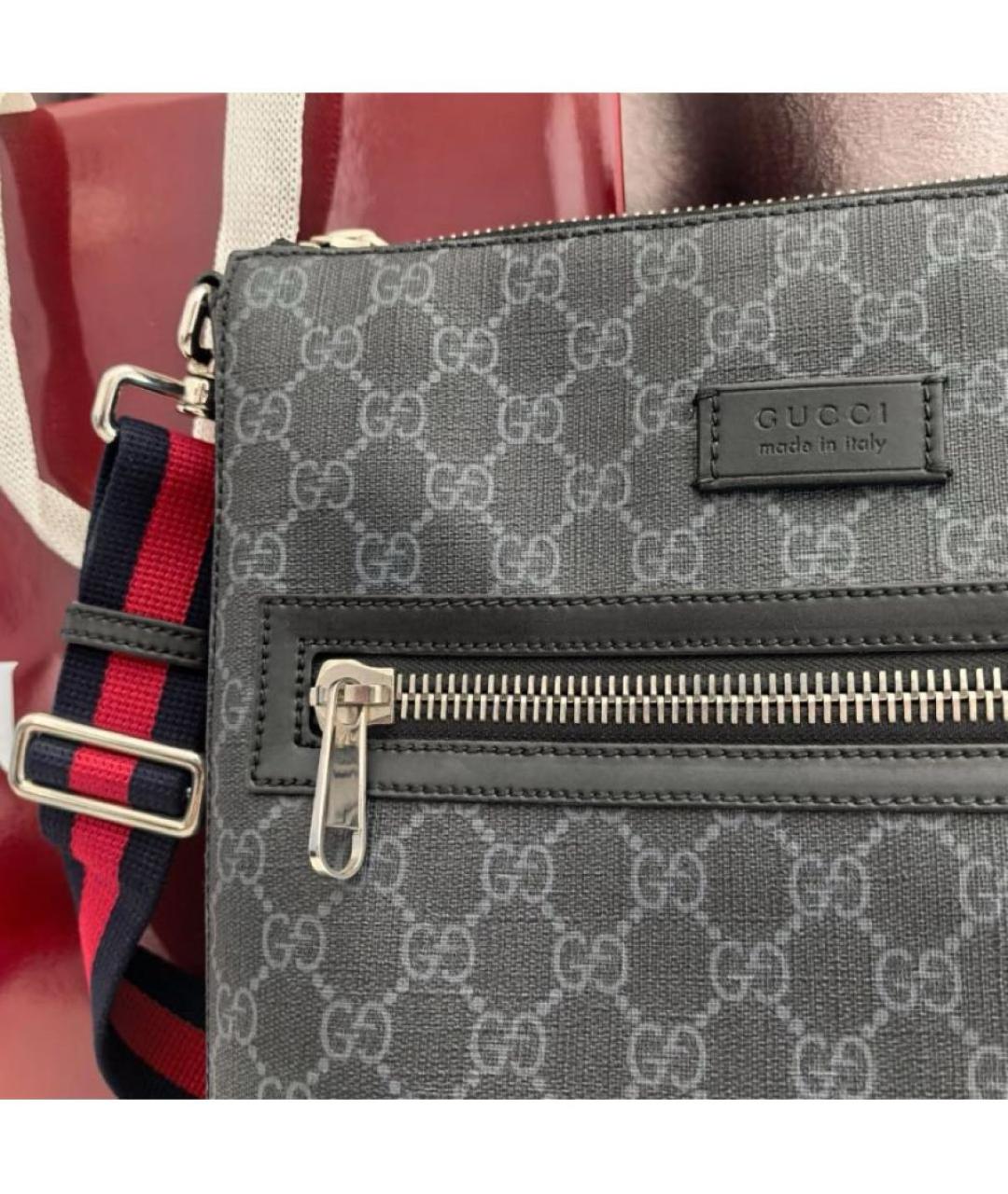 GUCCI Черная барсетка, фото 2