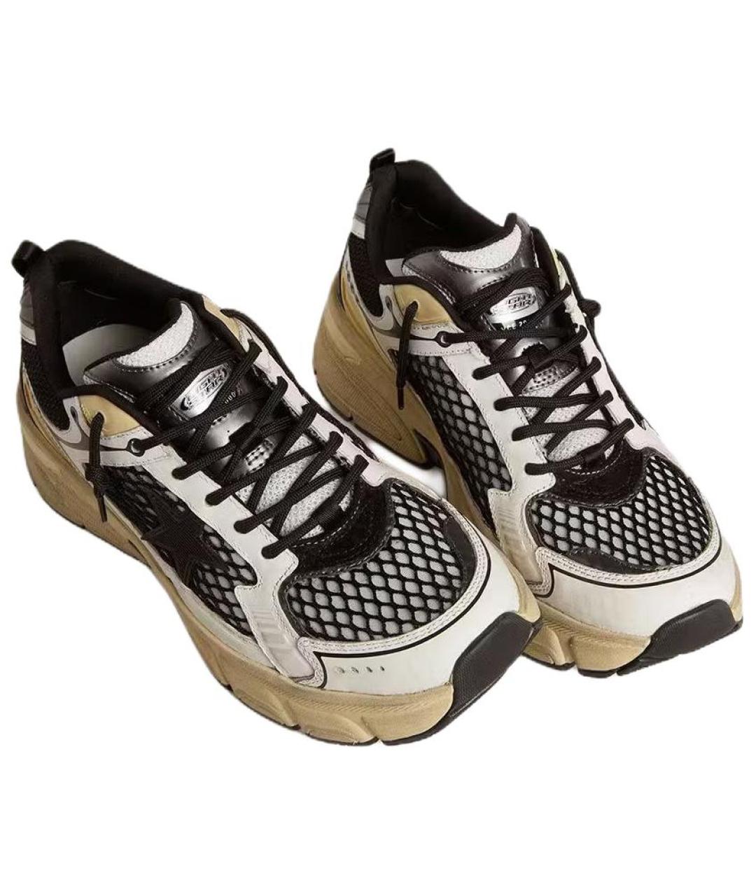 GOLDEN GOOSE DELUXE BRAND Черные кожаные кроссовки, фото 4