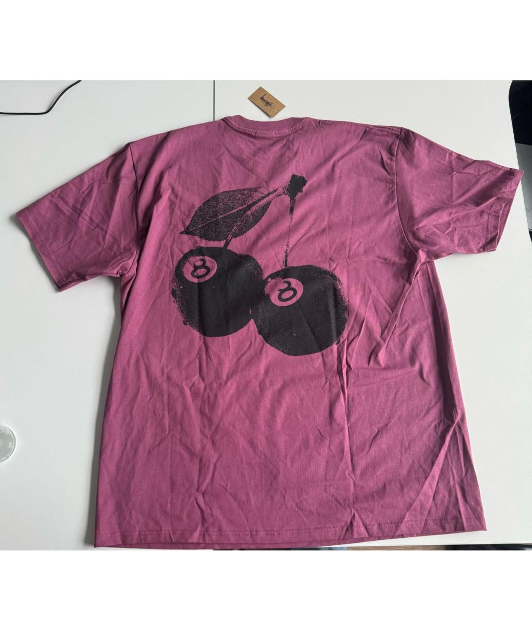 STUSSY Розовая хлопковая футболка, фото 2