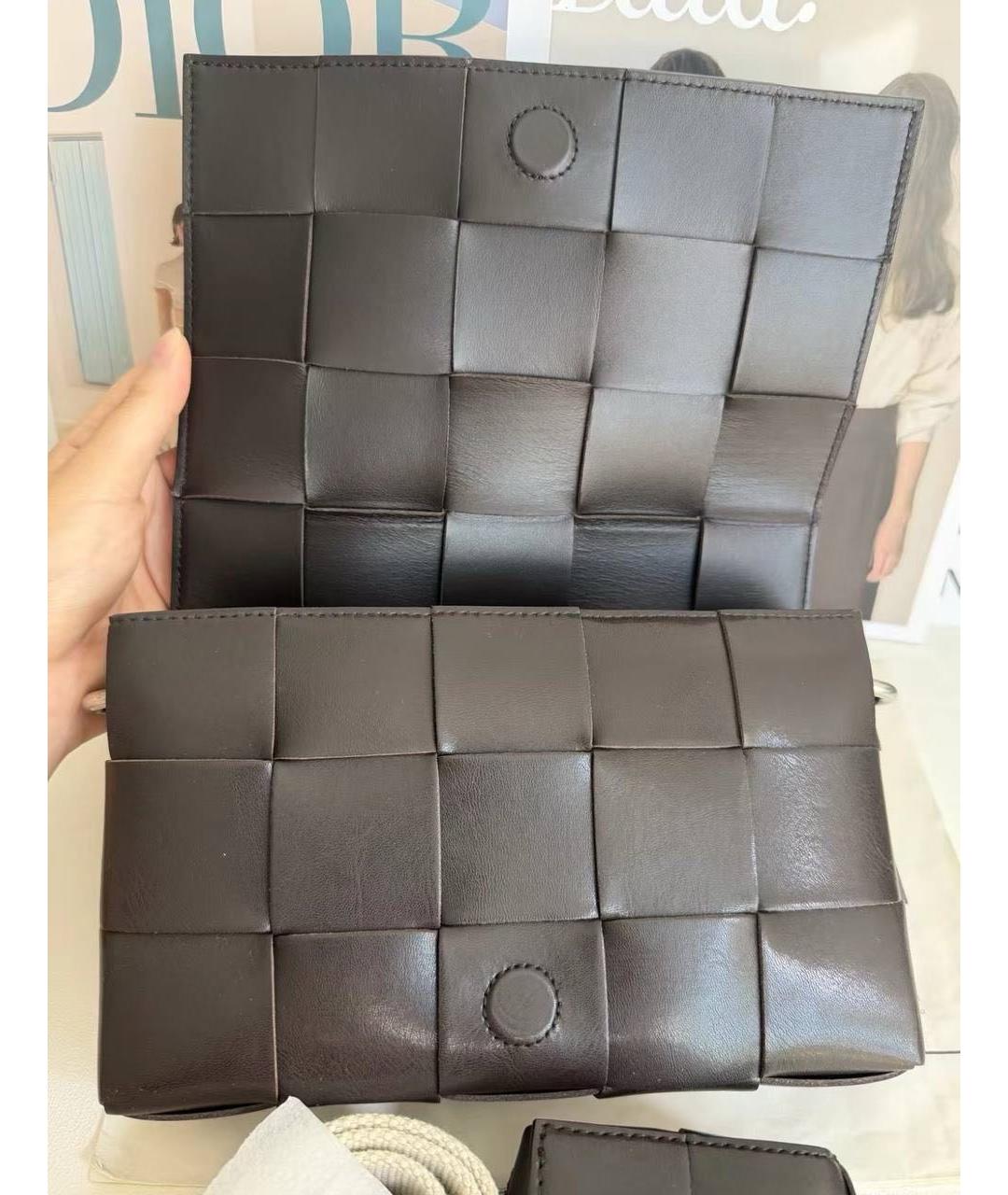 BOTTEGA VENETA Коричневая кожаная сумка на плечо, фото 5