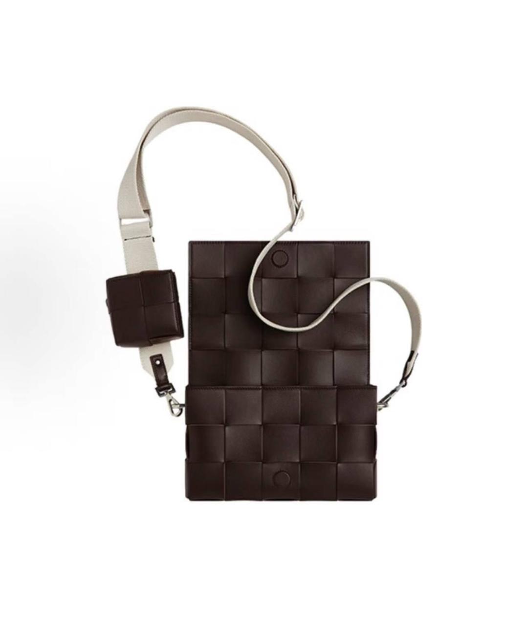 BOTTEGA VENETA Коричневая кожаная сумка на плечо, фото 3