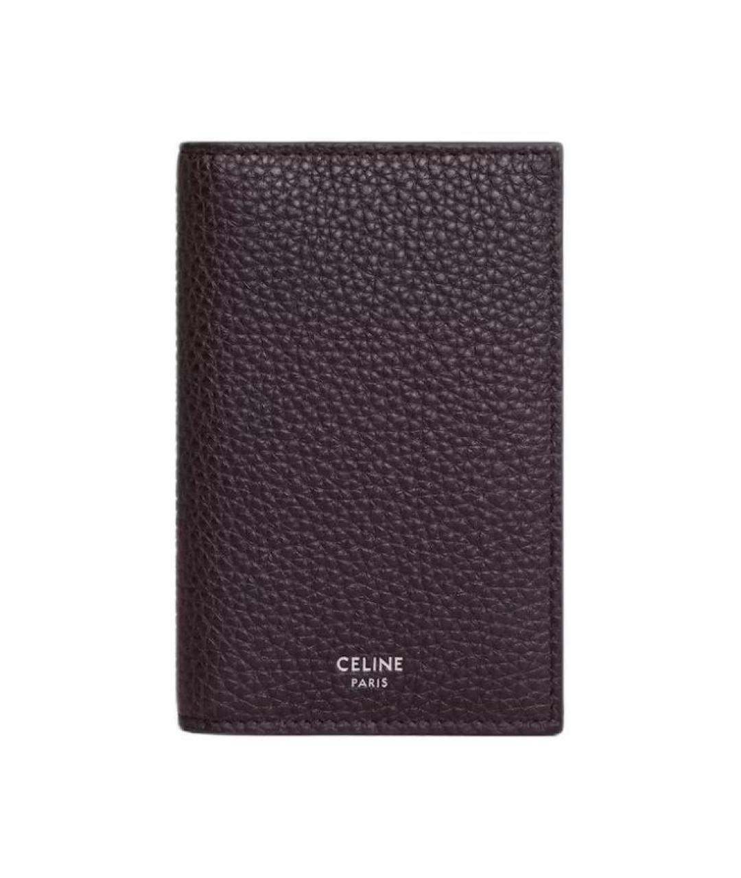 CELINE Коричневый кожаный кардхолдер, фото 1