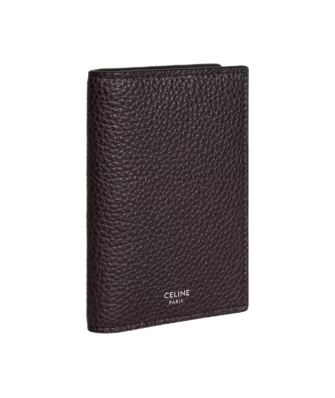 CELINE Коричневый кожаный кардхолдер, фото 2