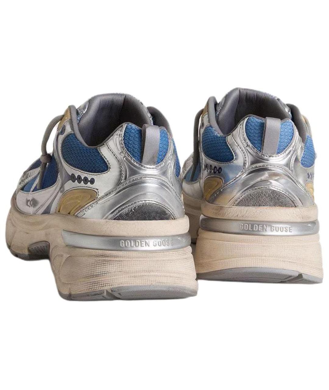 GOLDEN GOOSE DELUXE BRAND Голубые текстильные кроссовки, фото 5