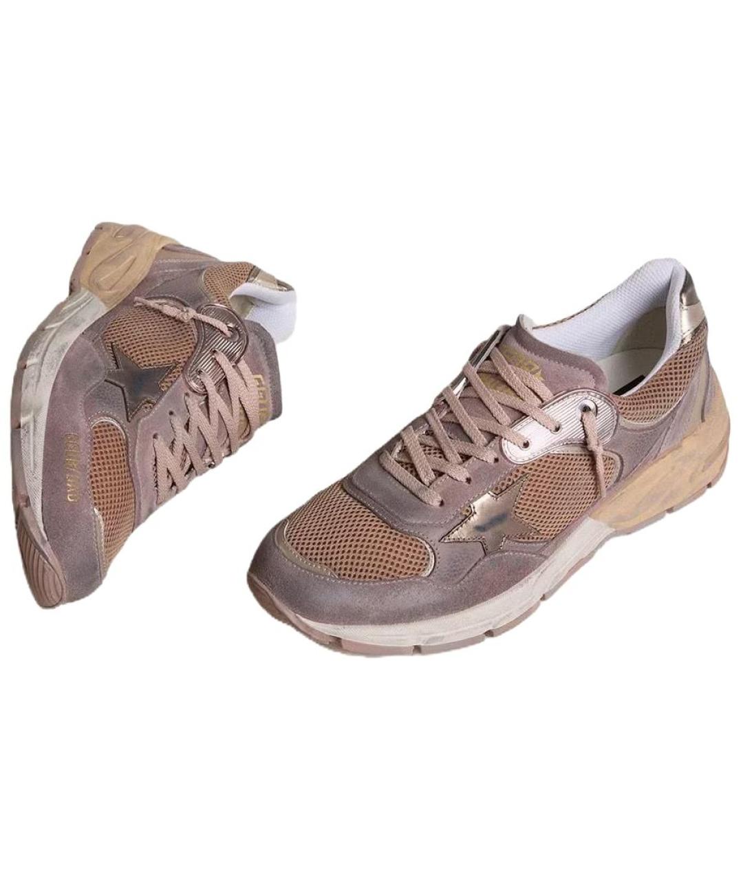 GOLDEN GOOSE DELUXE BRAND Фиолетовые текстильные низкие кроссовки / кеды, фото 4