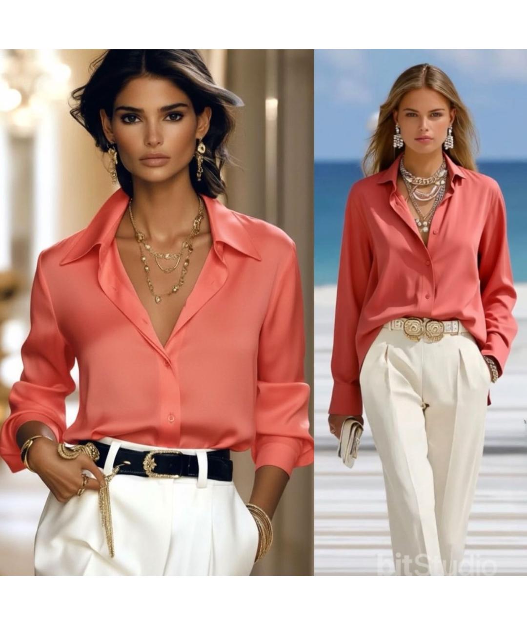 LORO PIANA Шелковая блузы, фото 4