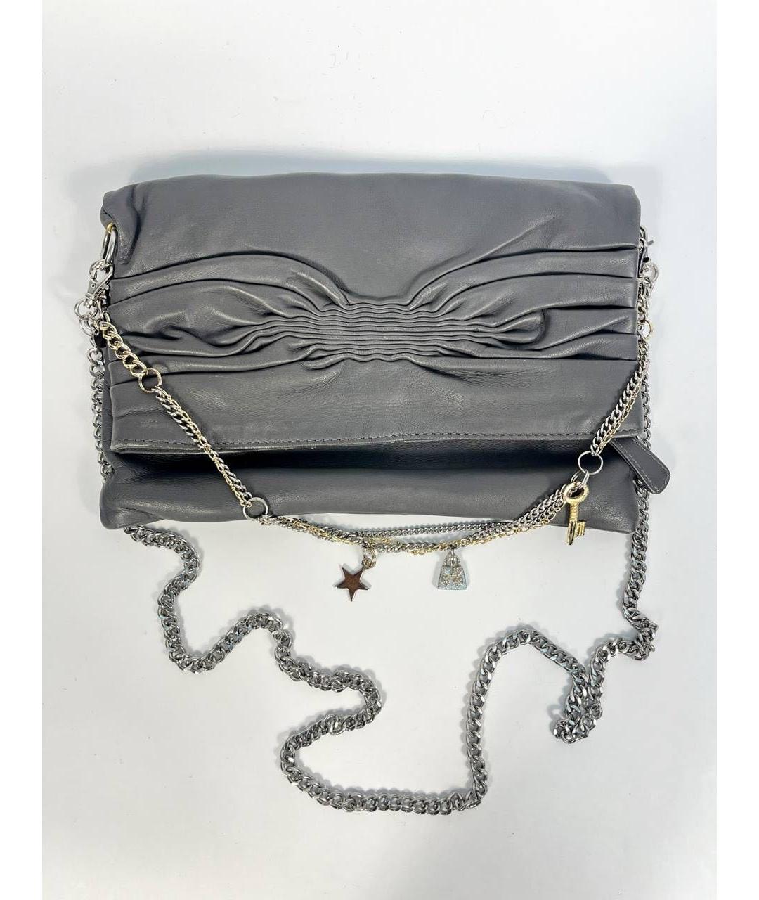 MAX&CO Серая кожаная сумка через плечо, фото 9