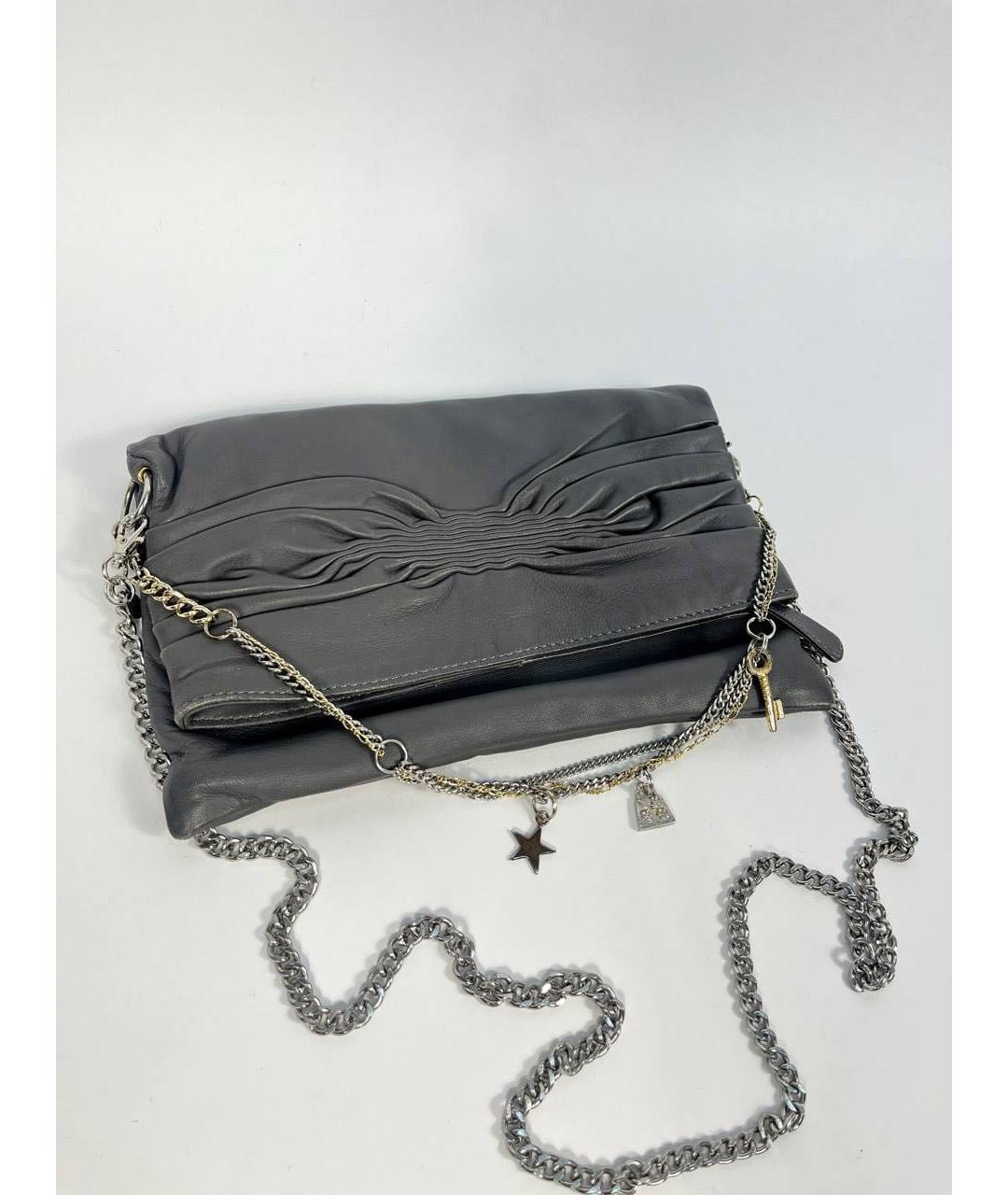 MAX&CO Серая кожаная сумка через плечо, фото 2