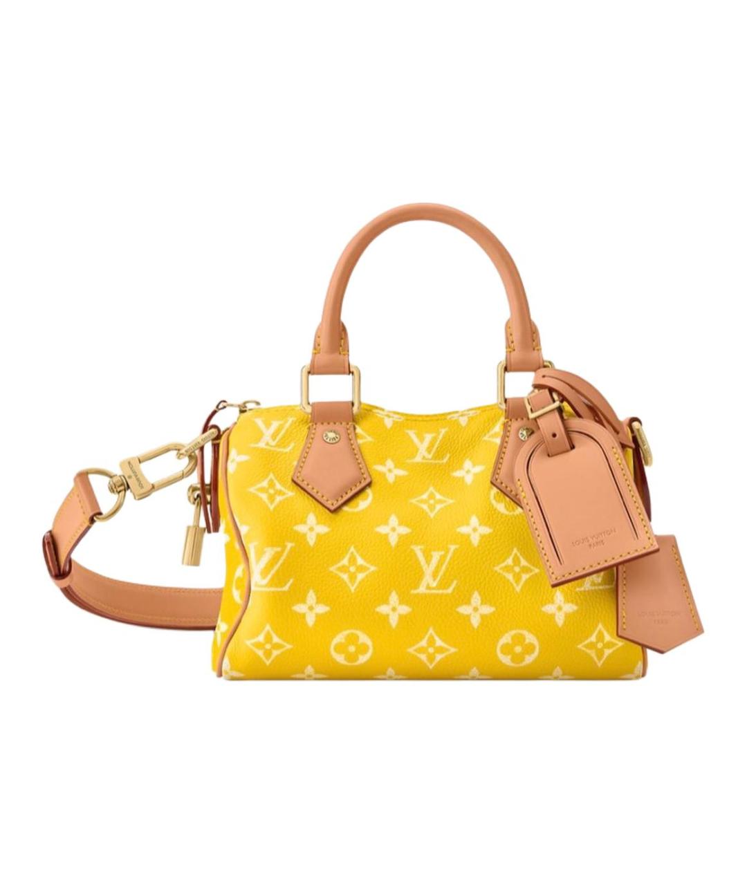 LOUIS VUITTON Желтая кожаная сумка на плечо, фото 1