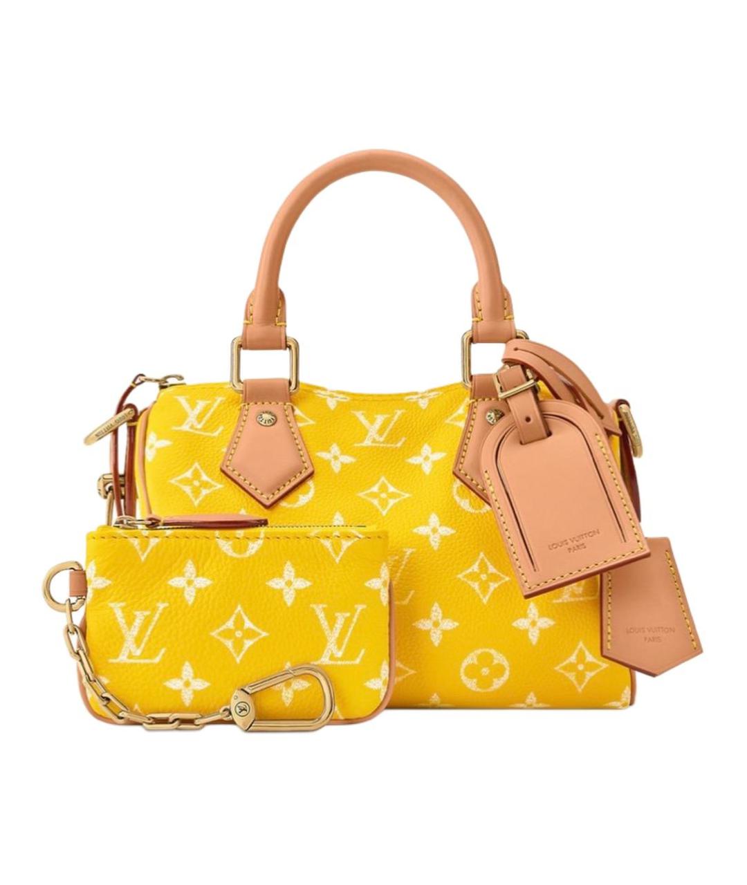LOUIS VUITTON Желтая кожаная сумка на плечо, фото 2