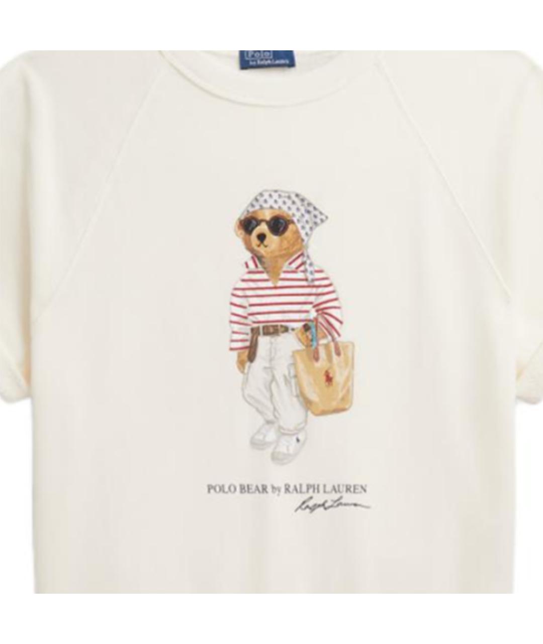 POLO RALPH LAUREN Бежевая футболка, фото 3