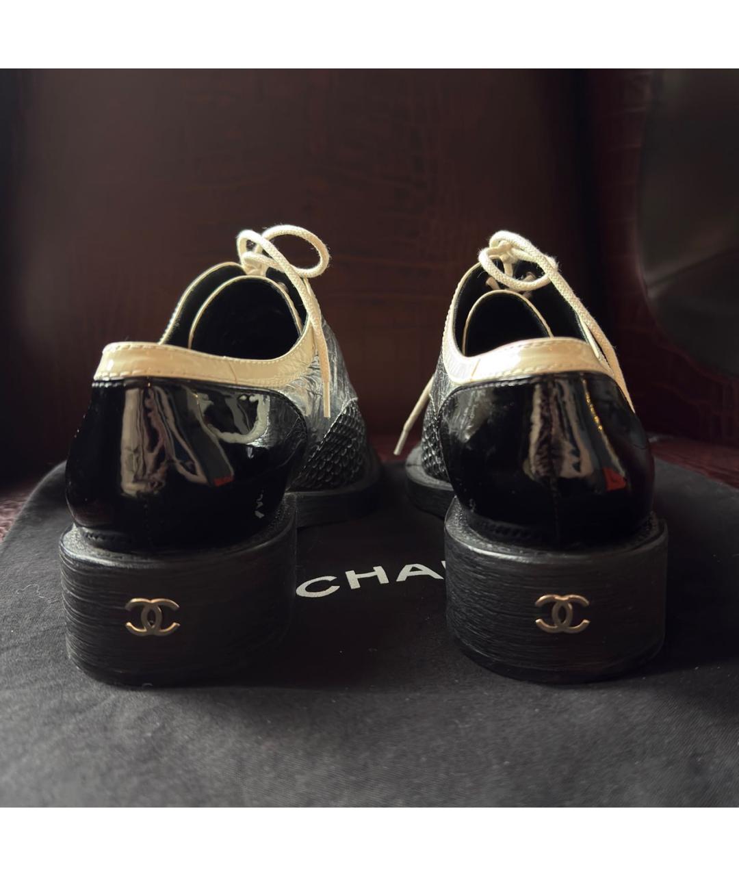 CHANEL Мульти брогги и оксфорды из лакированной кожи, фото 5
