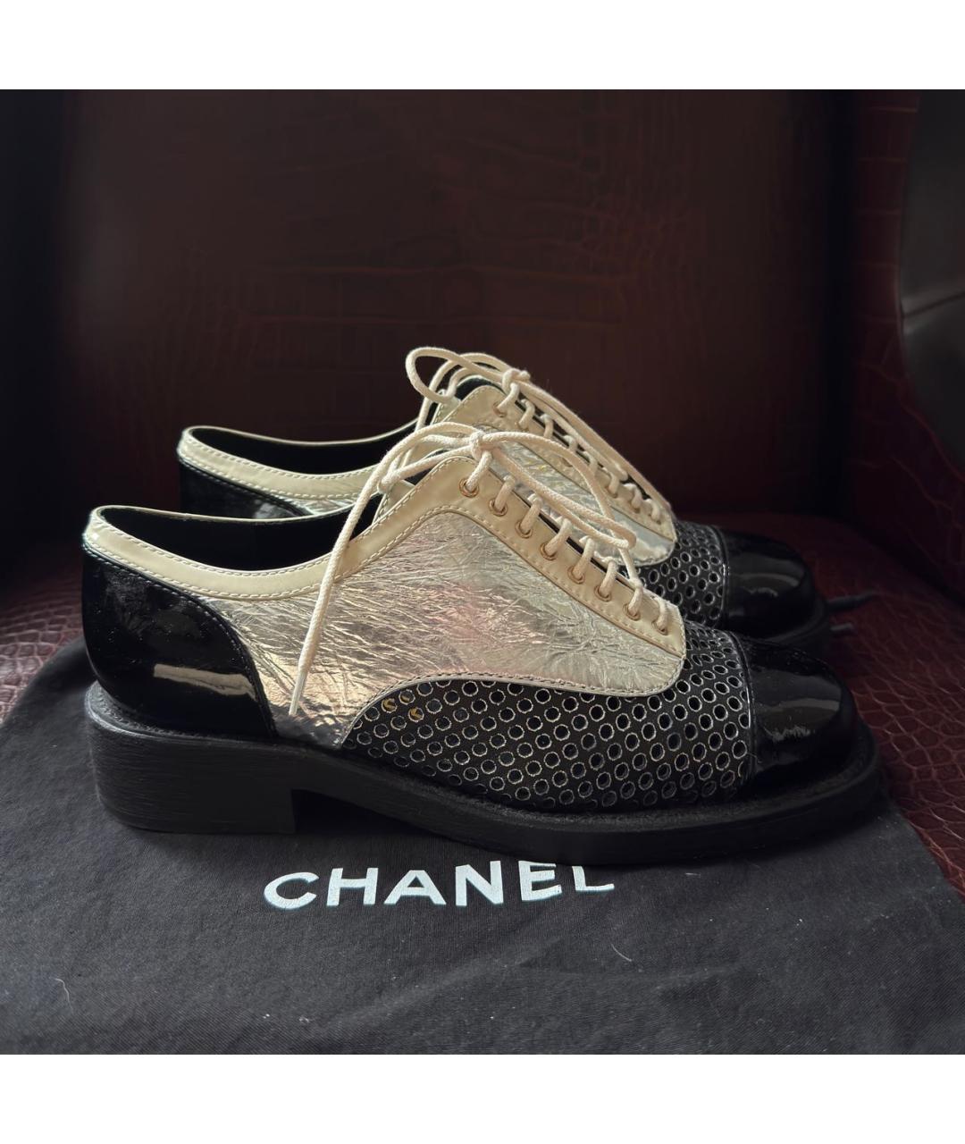 CHANEL Мульти брогги и оксфорды из лакированной кожи, фото 9