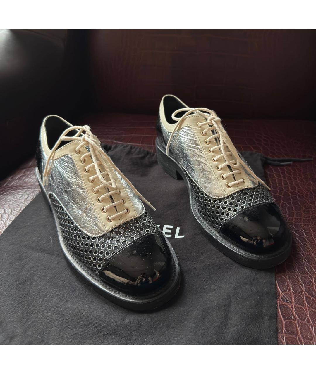CHANEL Мульти брогги и оксфорды из лакированной кожи, фото 3