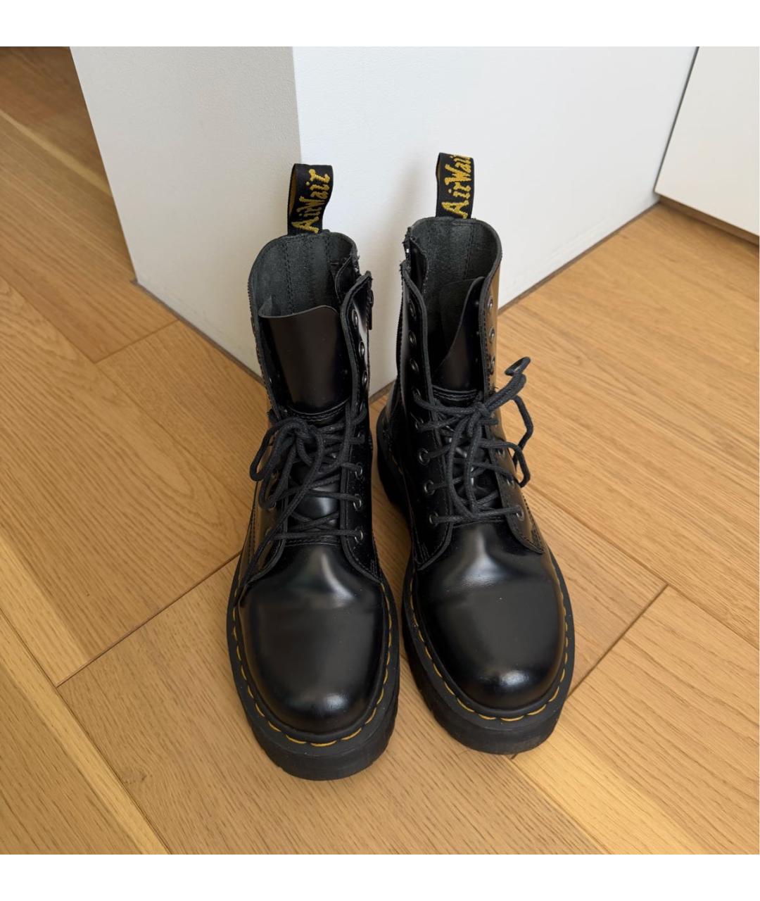 DR. MARTENS Черные ботинки из лакированной кожи, фото 2