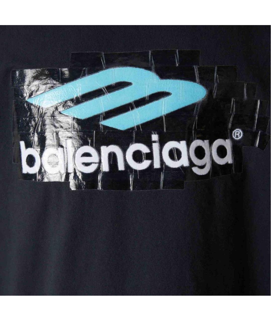 BALENCIAGA Черная футболка, фото 5