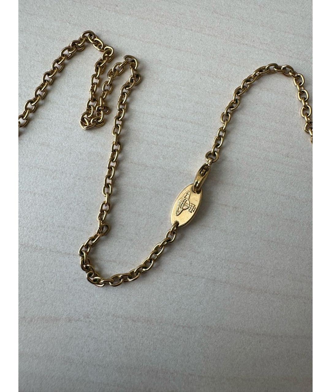 VIVIENNE WESTWOOD Золотое металлическое колье, фото 2