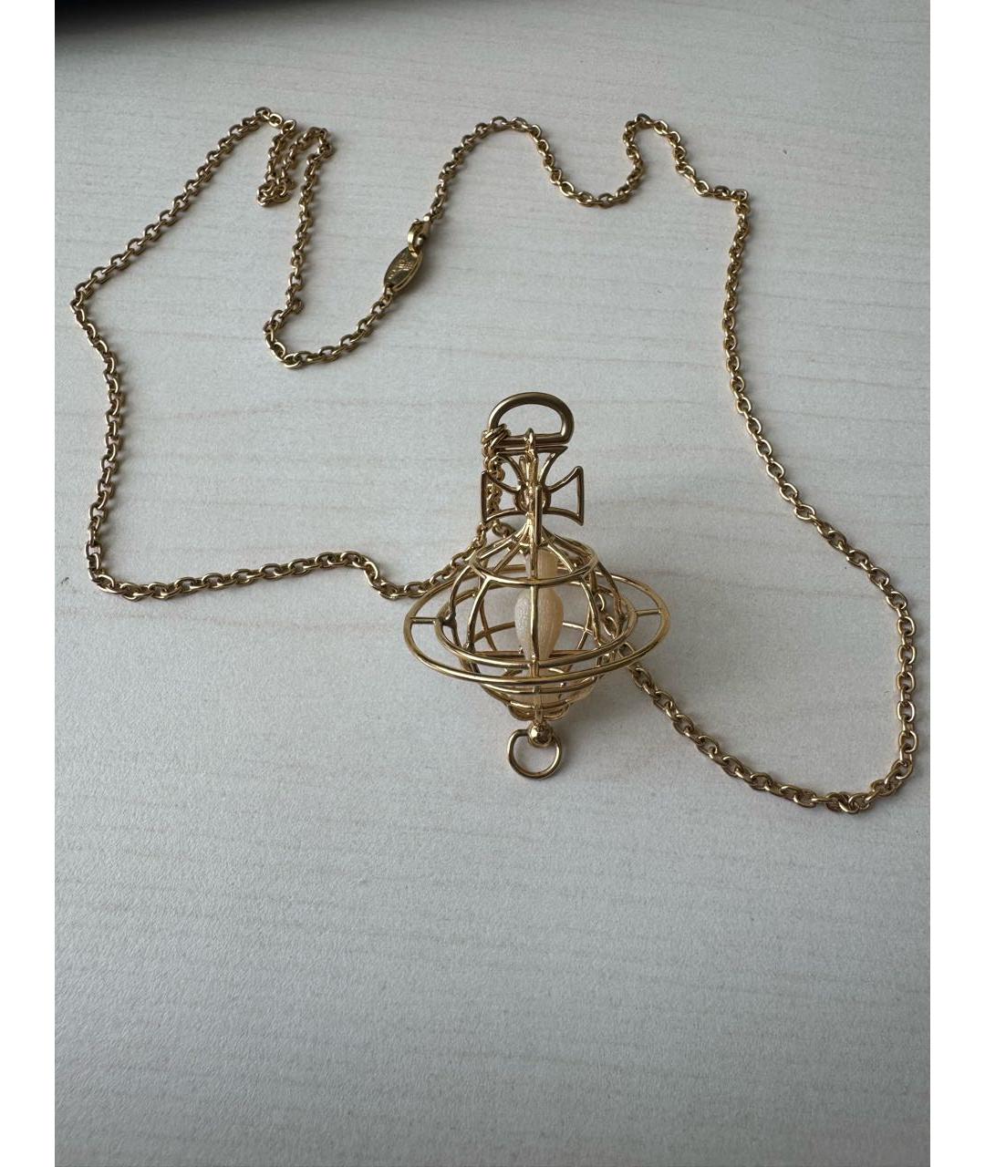 VIVIENNE WESTWOOD Золотое металлическое колье, фото 4
