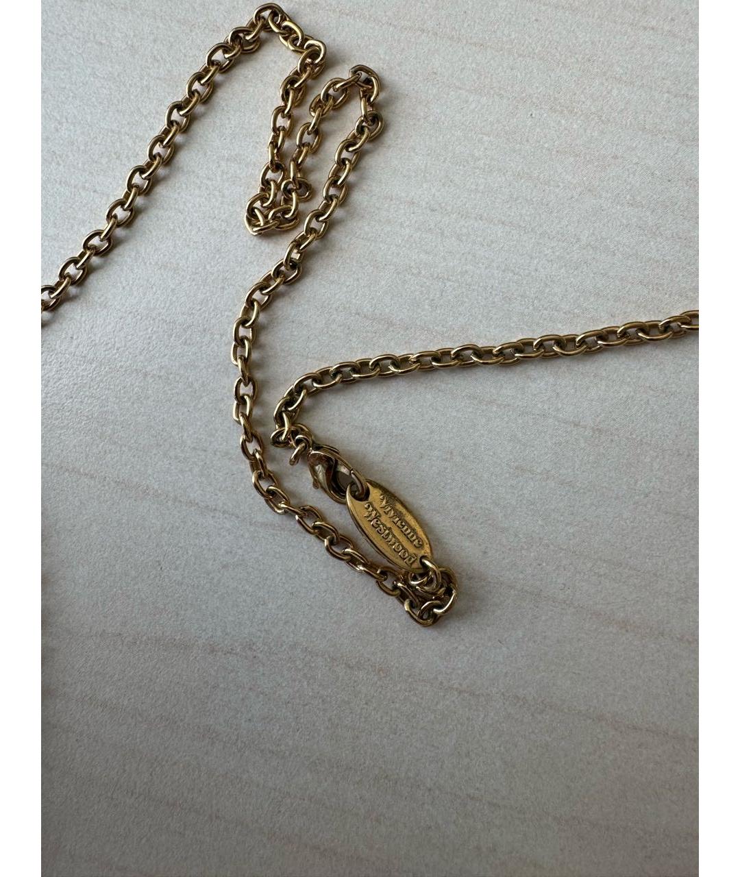 VIVIENNE WESTWOOD Золотое металлическое колье, фото 3