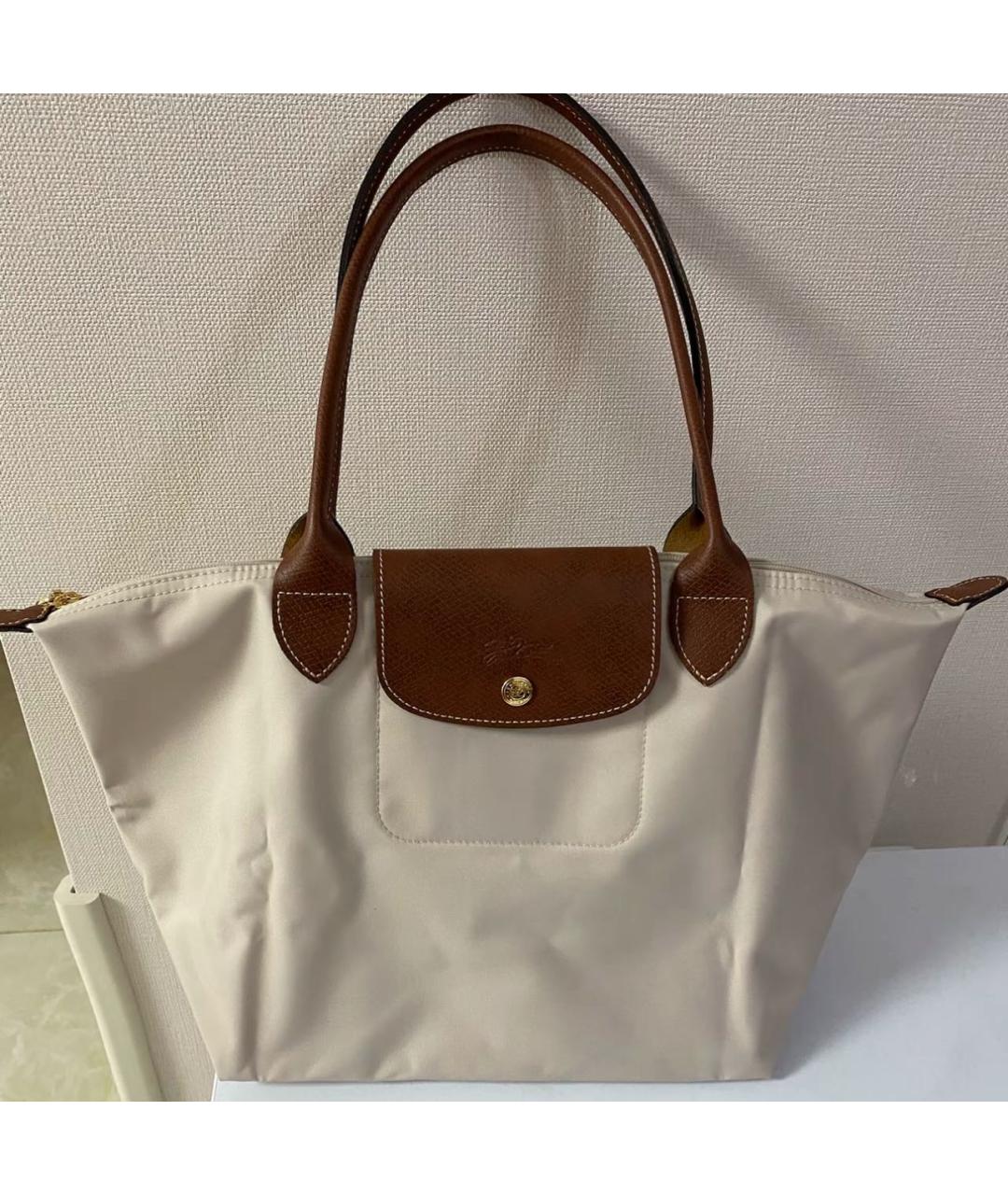 LONGCHAMP Бежевая сумка тоут, фото 5