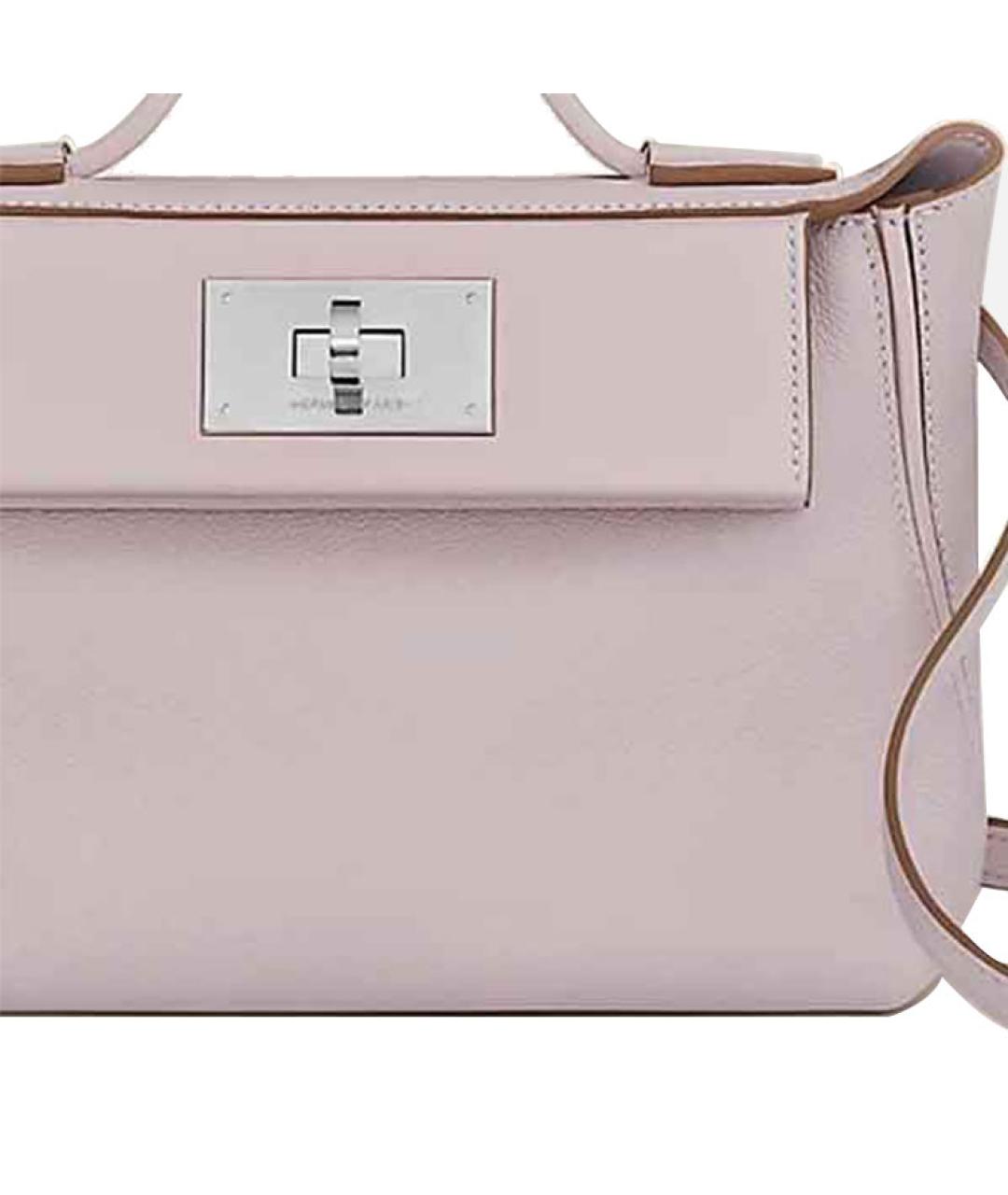 HERMES Серая кожаная сумка через плечо, фото 5