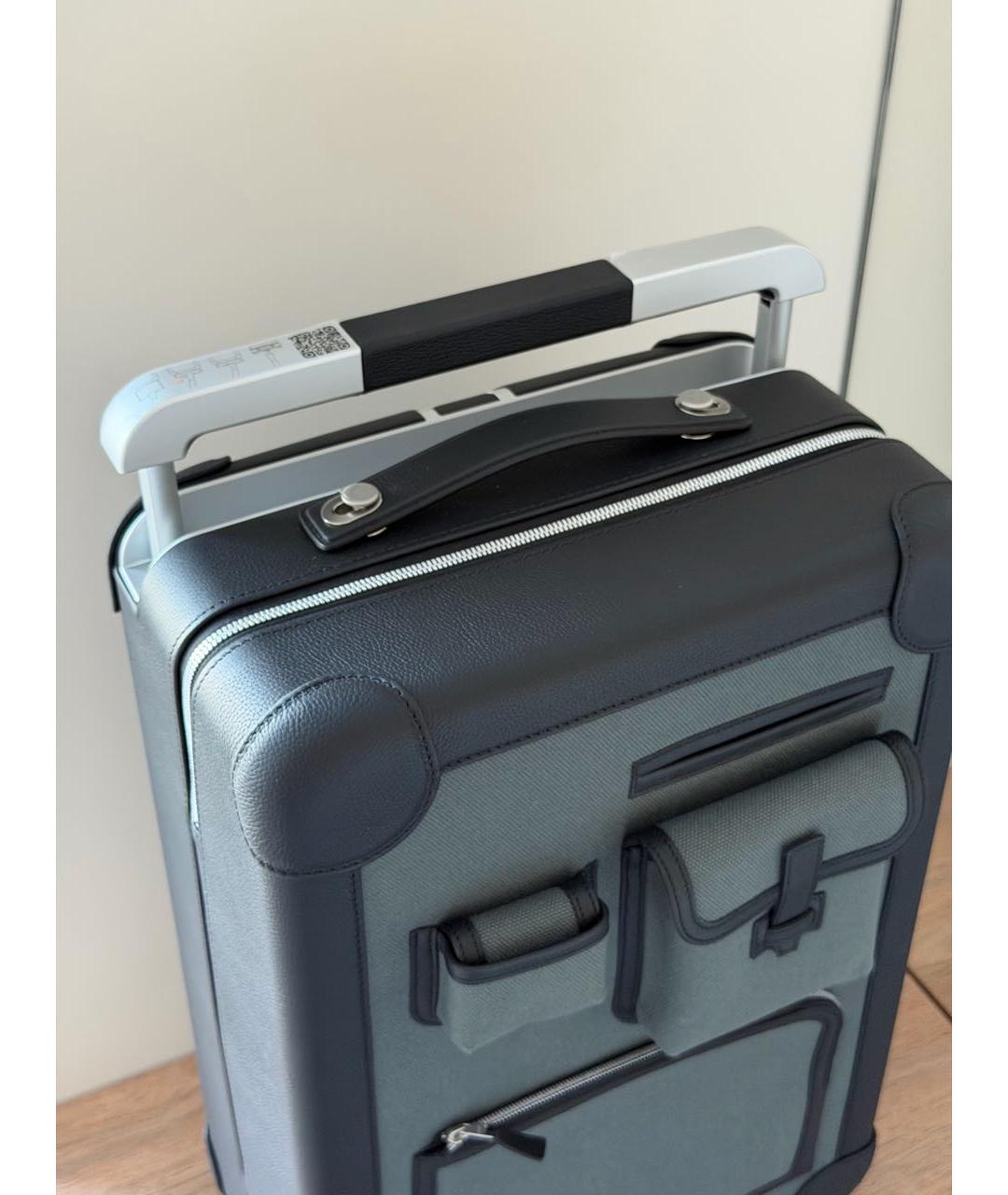 HERMES Черный чемодан, фото 5
