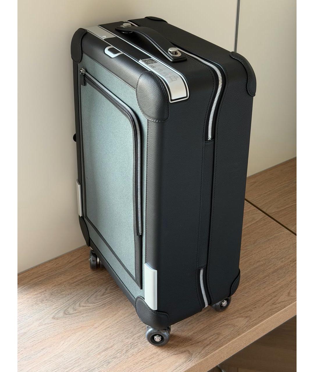 HERMES Черный чемодан, фото 4