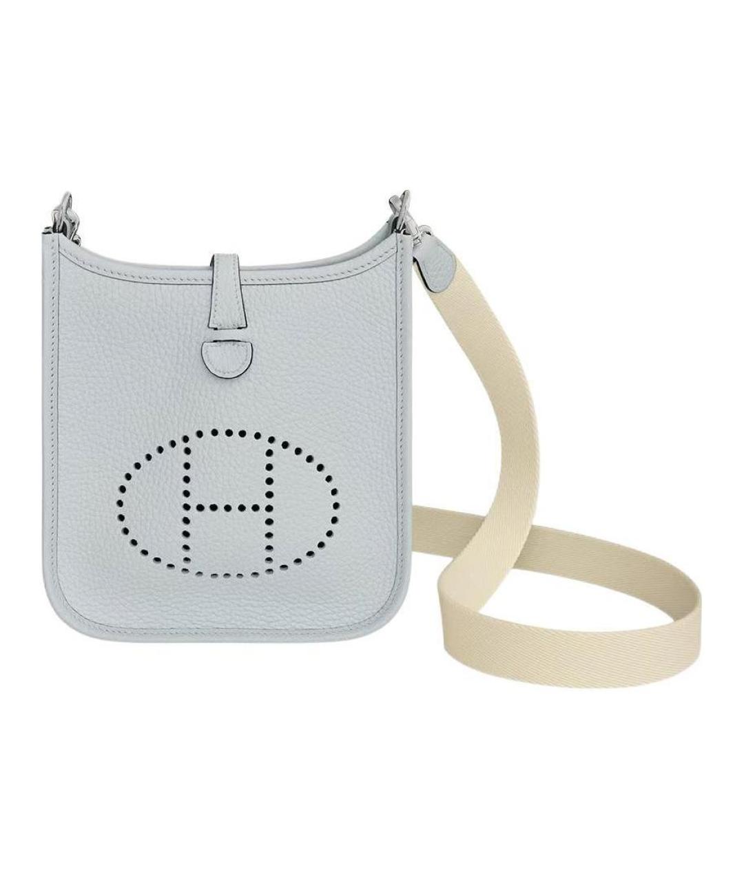 HERMES Голубая кожаная сумка через плечо, фото 1