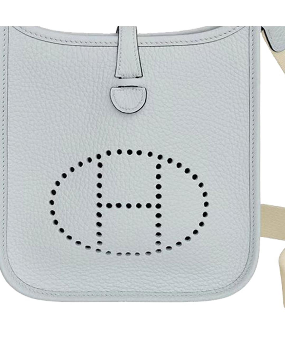 HERMES Голубая кожаная сумка через плечо, фото 5